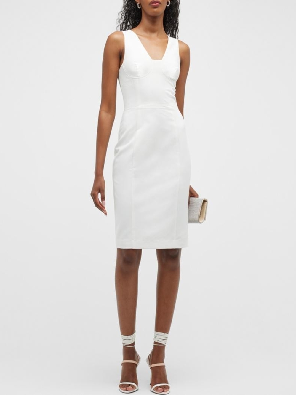 $390 NWT Black Halo Women's White Pearl Cinder Sheath Dress Size 0